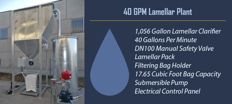 40 GPM Lamellar 150 Water Clarifier
