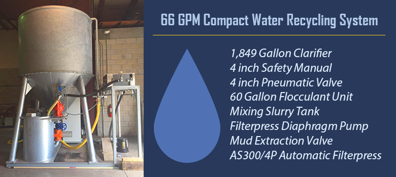 66 Gallon Per Minute Water Recycling System