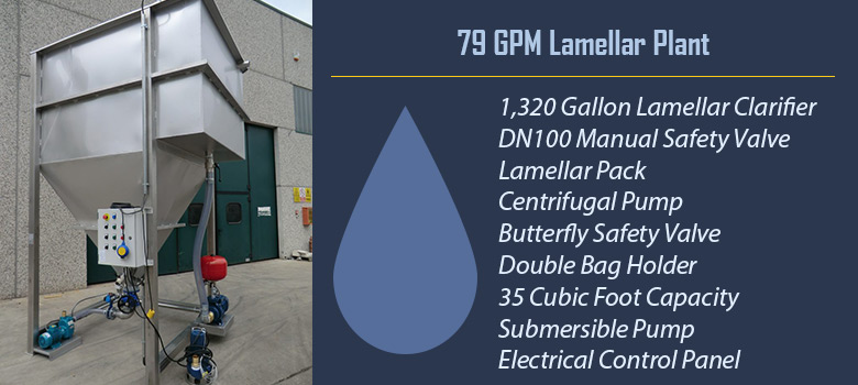 79 GPM Lamellar 300 Water Clarification