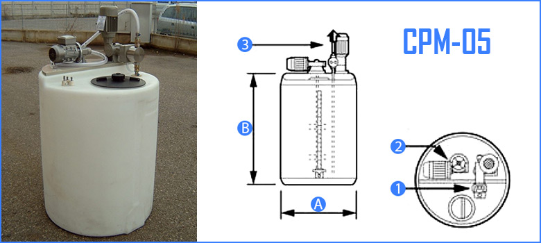 CPM-05 140 Gallon Flocculant Unit for Granite Fabrication Water Treatment System