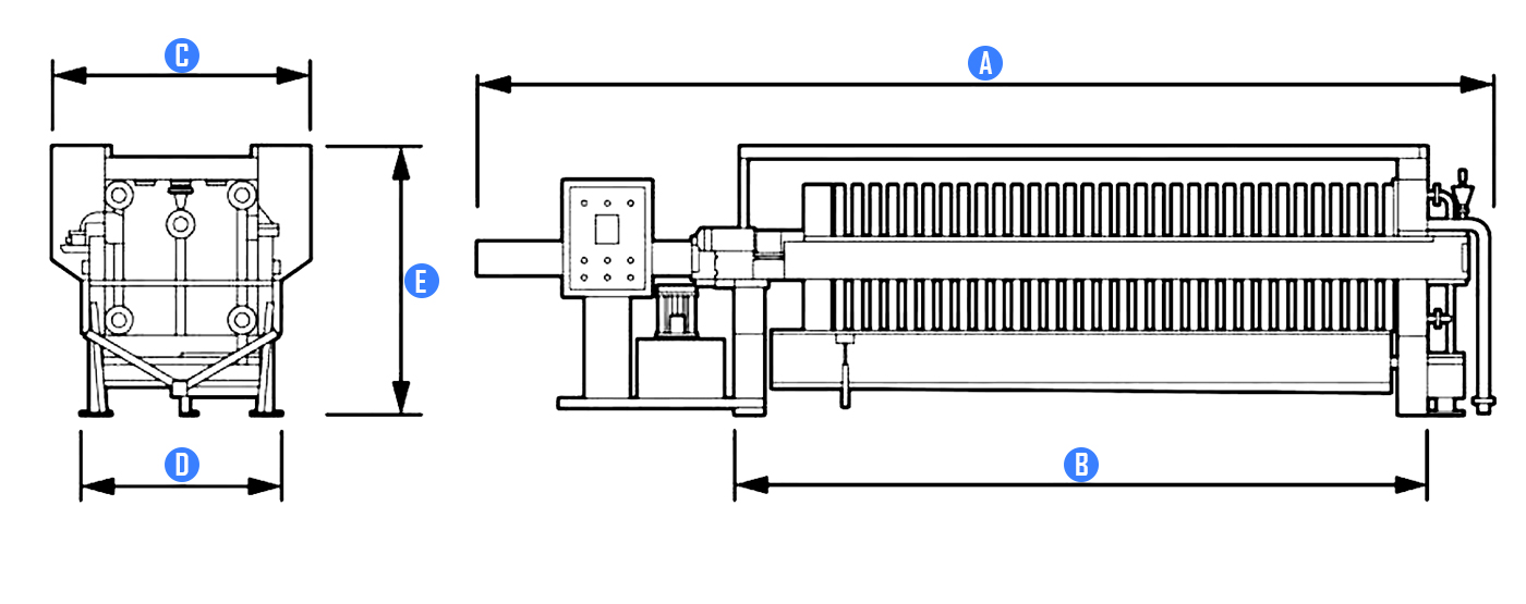AS Series Schematic Filterpress Diagram