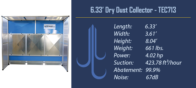 6.33 ft. Dry Dust Collection Booth