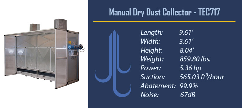 9.61 Foot Manual Dry Dust Collector