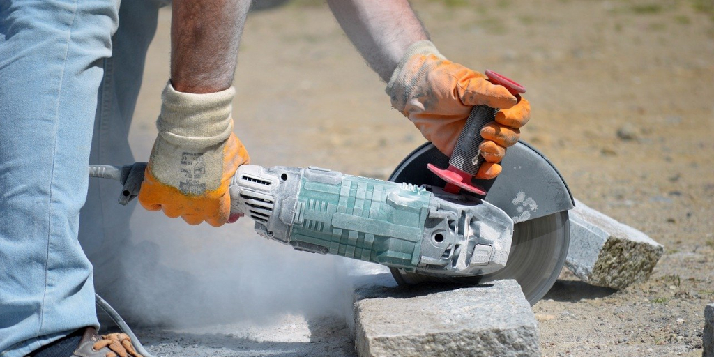 Cutting Stone Generating Dust